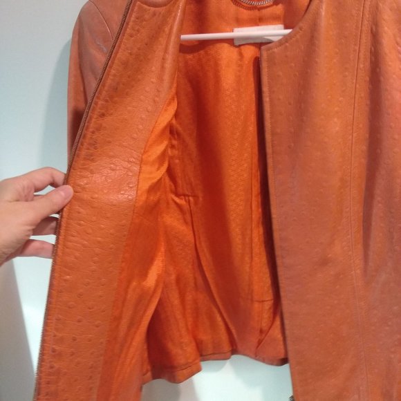 Escada - Lamb Leather Jacket, Sz M - Picture 10 of 12